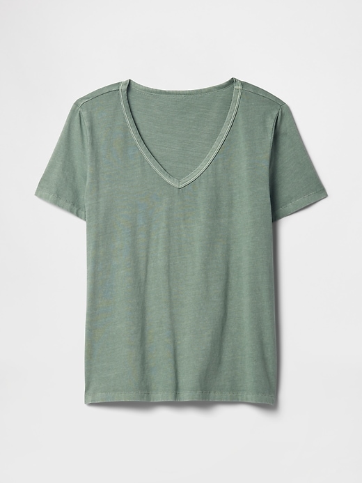 Image number 5 showing, Organic Cotton Vintage V-Neck T-Shirt