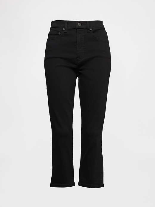 Image number 2 showing, High Rise Cropped Capri Jeans