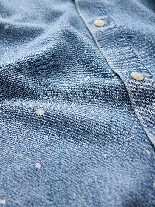 Image number 4 showing, Painted Denim Big Shirt