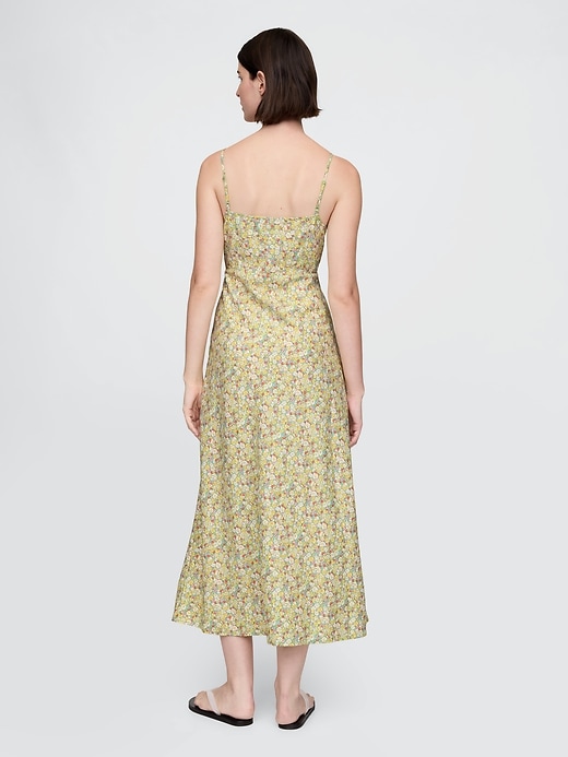 Image number 2 showing, Linen-Blend Maxi Slip Dress