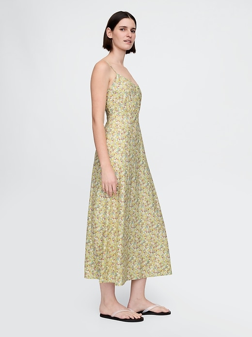 Image number 3 showing, Linen-Blend Maxi Slip Dress