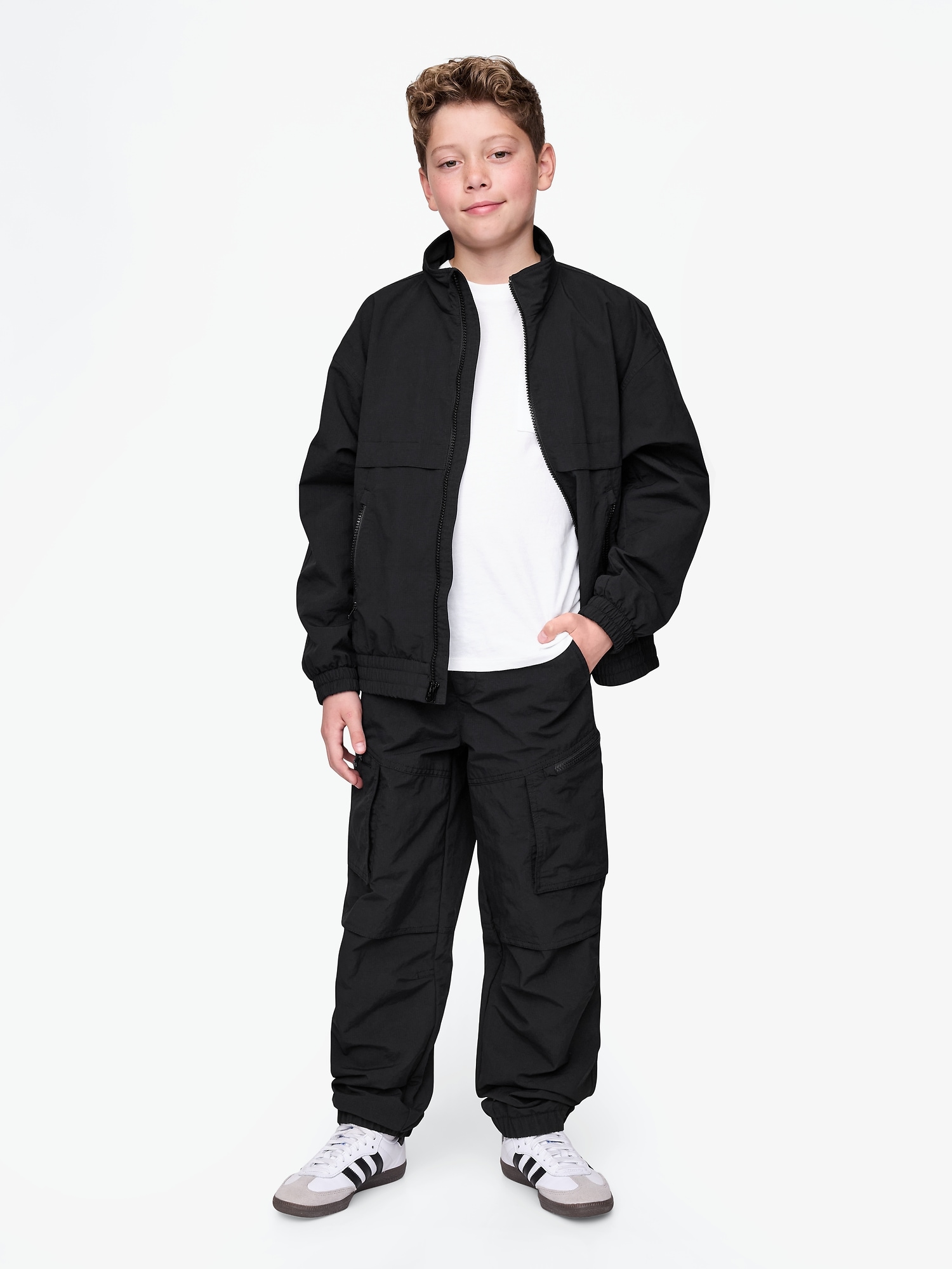 Kids Pull-On Parachute Cargo Pants