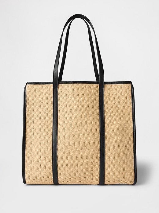 Image number 1 showing, Straw Tote Bag