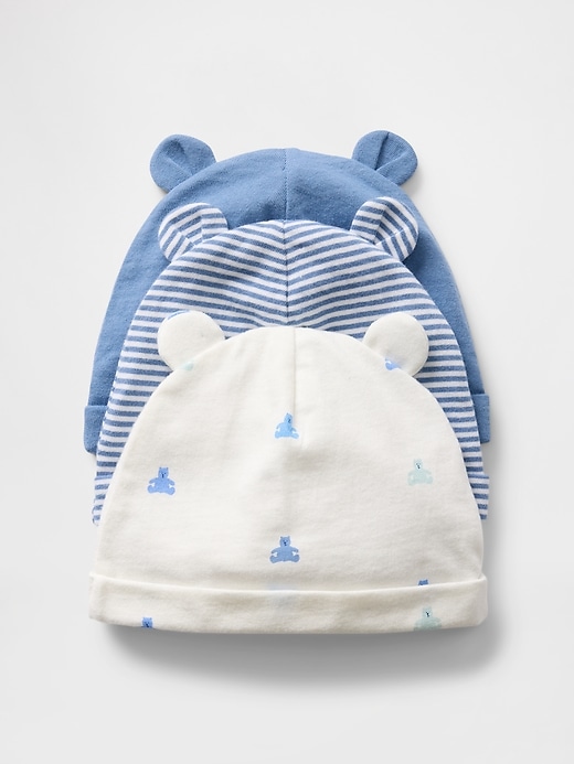 View large product image 1 of 1. Baby First Favorites Organic Cotton Beanie (3-Pack)