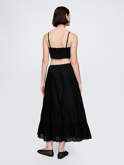 Image number 2 showing, Easy Tiered Eyelet Maxi Skirt