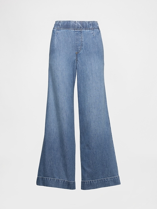 Image number 7 showing, Mid Rise UltraSoft Pleated Easy Baggy Jeans