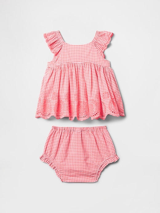 Image number 2 showing, Baby Eyelet Cotton Outfit Set