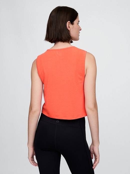 Image number 2 showing, GapFit Breathe Cropped Muscle Tank Top