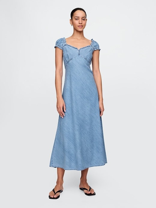 Image number 1 showing, Denim Maxi Dress