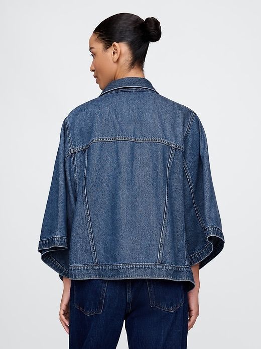 Image number 3 showing, UltraSoft Denim Cape Jacket