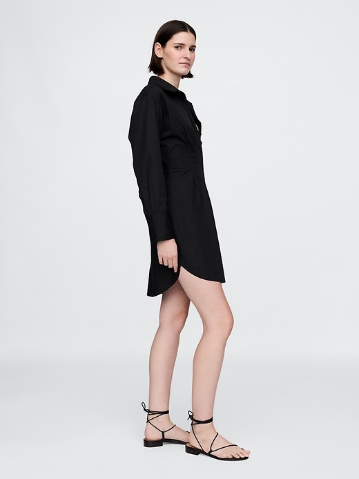 Image number 3 showing, Organic Cotton Poplin Mini Shirtdress