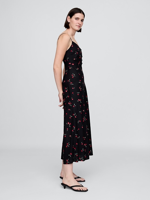 Image number 3 showing, Linen-Blend Maxi Slip Dress