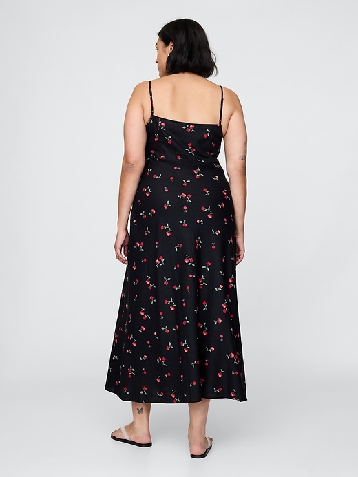 Image number 6 showing, Linen-Blend Maxi Slip Dress