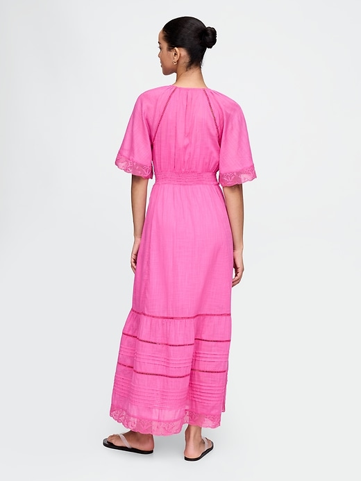 Image number 2 showing, Lace-Trim Midi Dress