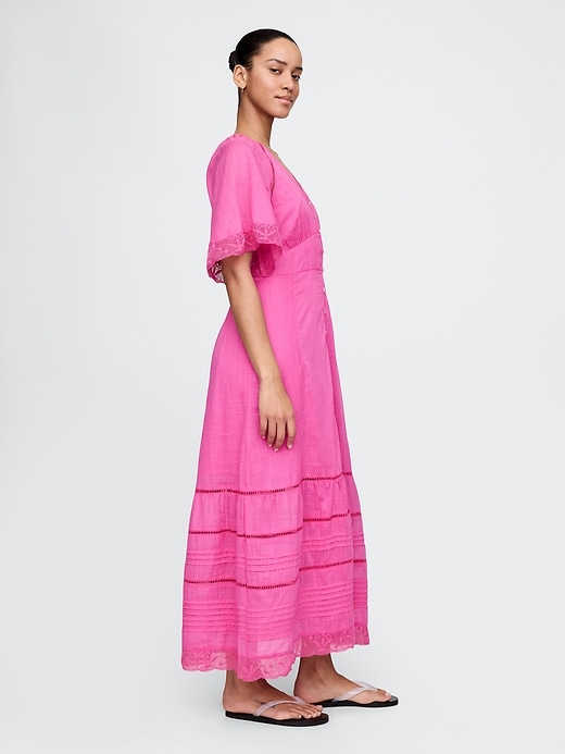 Image number 3 showing, Lace-Trim Midi Dress