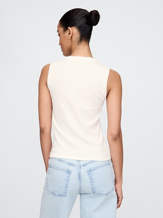 Image number 2 showing, Modern Rib High Neck Top