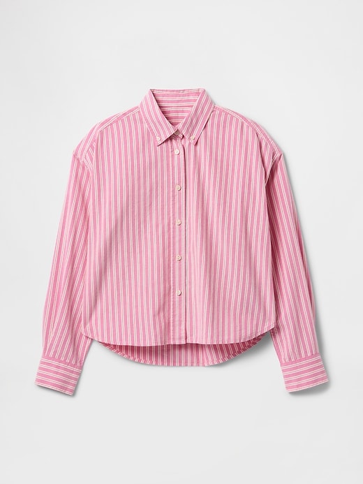 Image number 5 showing, Organic Cotton Oxford Cropped Big Shirt