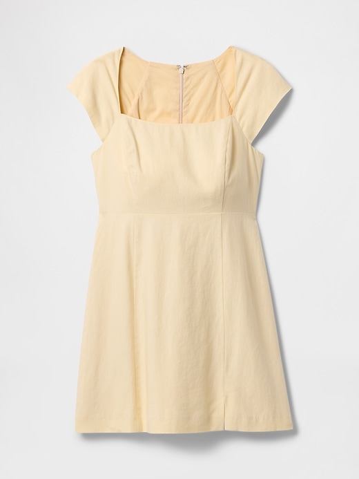 Image number 7 showing, Linen-Blend Cap-Sleeve Mini Dress