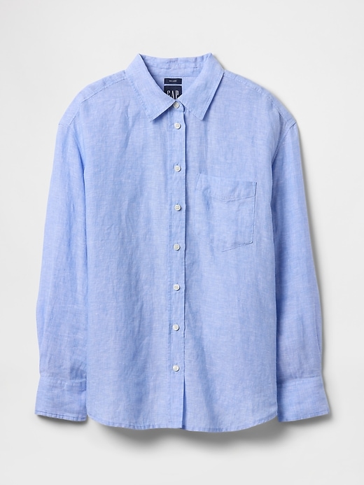 Image number 4 showing, 100% Linen Oversized Shirt