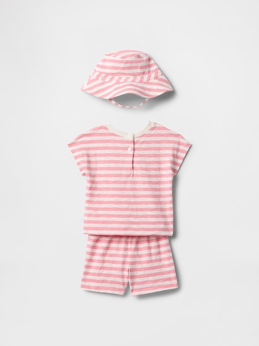 Image number 2 showing, Baby Organic Cotton Three-Piece Outfit Set