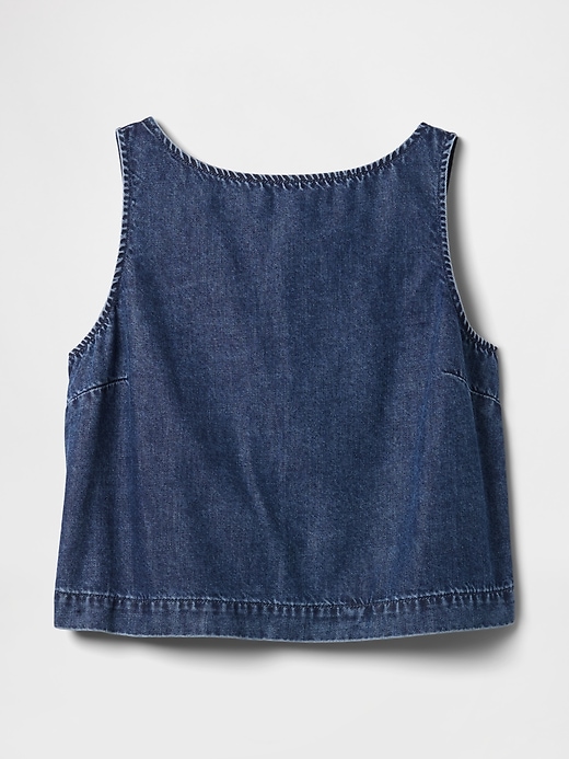 Image number 5 showing, UltraSoft Denim Cropped Shell Tank