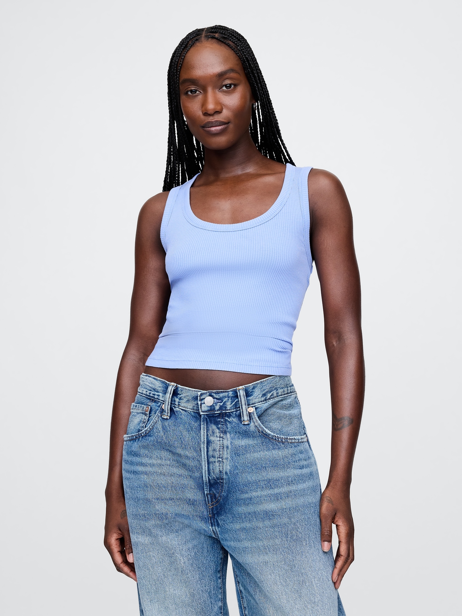 Rib Scoop Tank - Blue