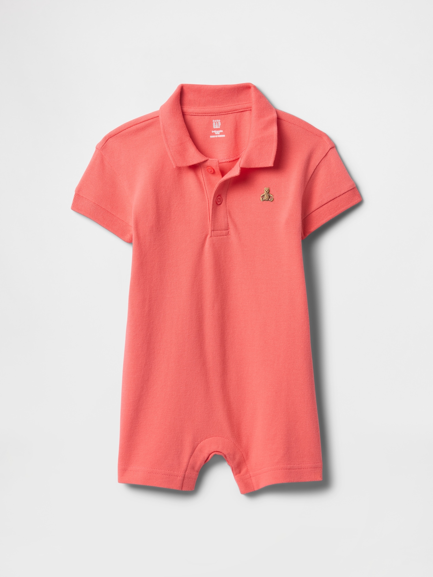 Baby Pique Polo Shorty One-Piece