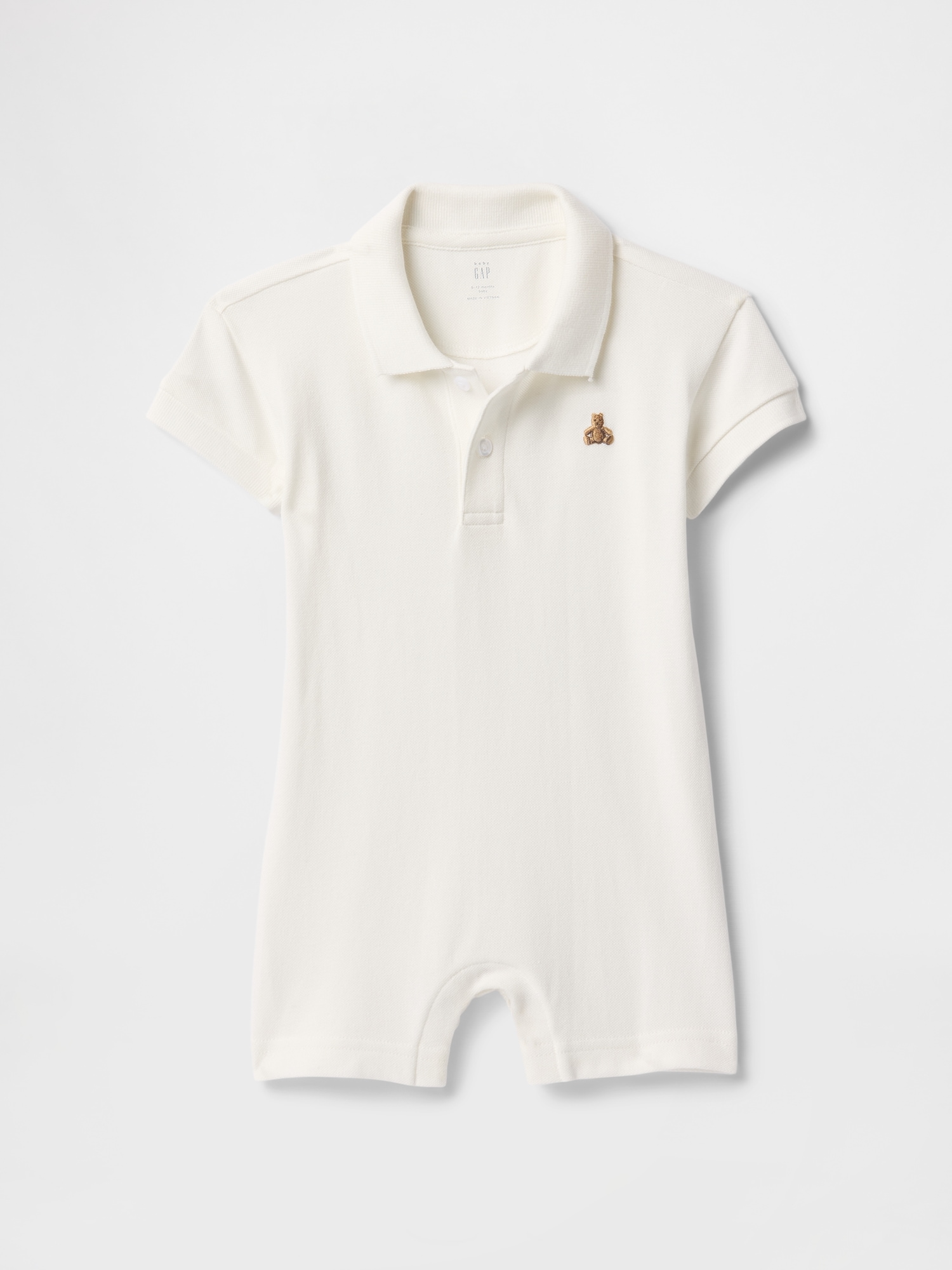 Baby Pique Polo Shorty One-Piece