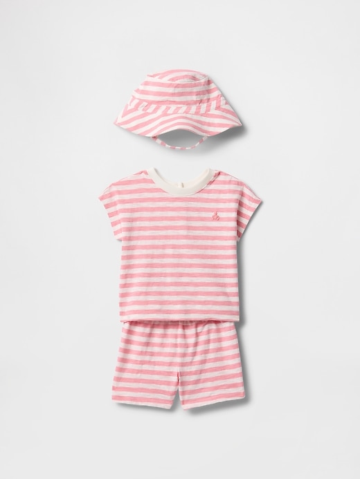 Image number 1 showing, Baby Organic Cotton Three-Piece Outfit Set