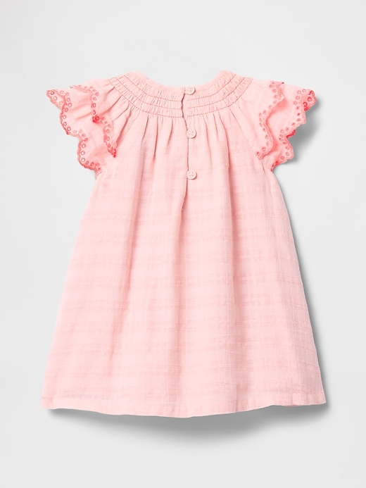 Image number 2 showing, Baby Flutter-Sleeve Cotton Dress