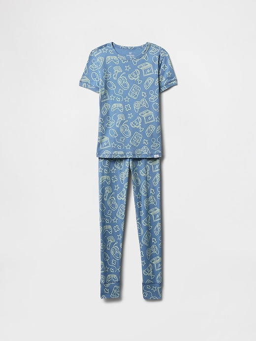 Image number 1 showing, Kids Organic Brushed Cotton PJ Set