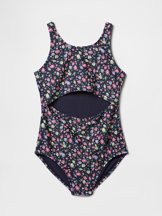 Image number 1 showing, Kids Cutout Swim One-Piece