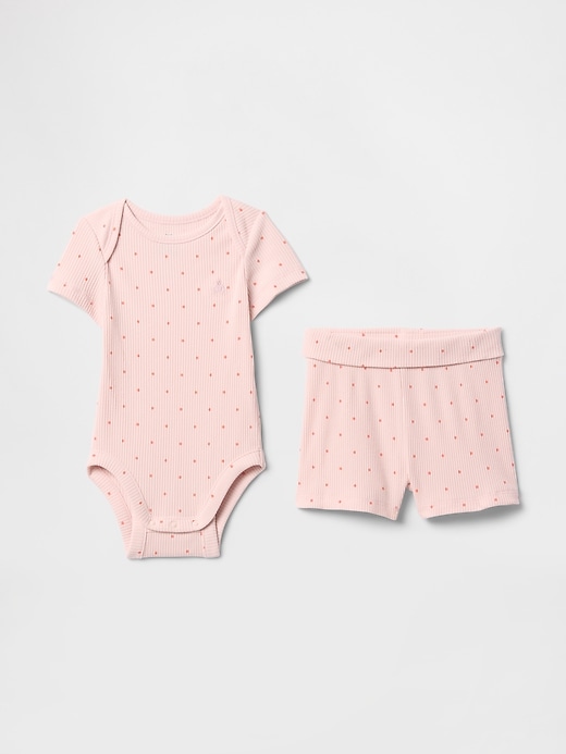 Image number 1 showing, Baby Grow-With-Me TinyRib Shorts Outfit Set