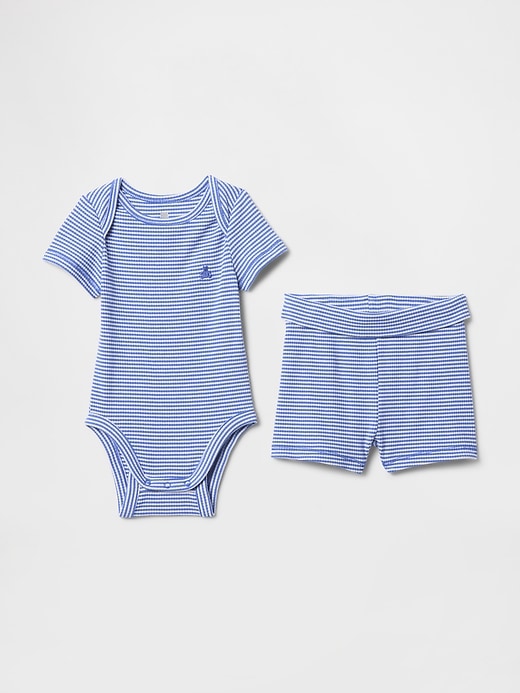 Image number 1 showing, Baby Grow-With-Me TinyRib Shorts Outfit Set