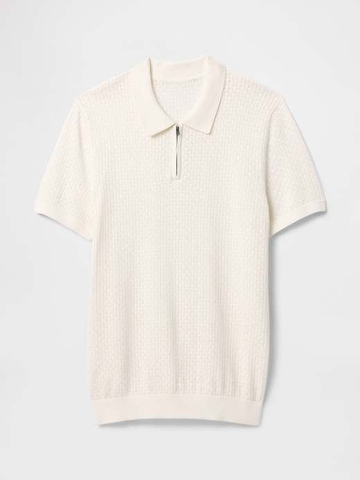 Image number 5 showing, Crochet Polo Shirt