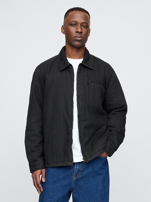 Image number 1 showing, Sherpa-Lined Shirt Jacket