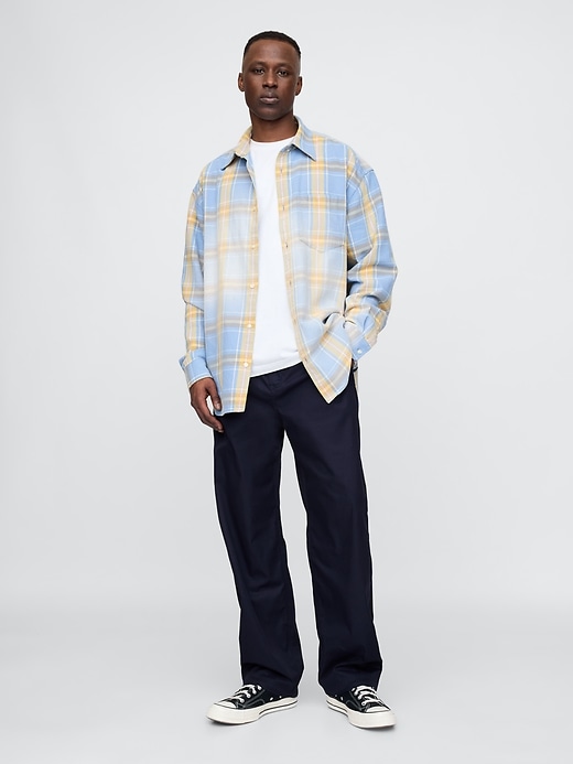 Image number 1 showing, Twill Cargo Baggy Pants