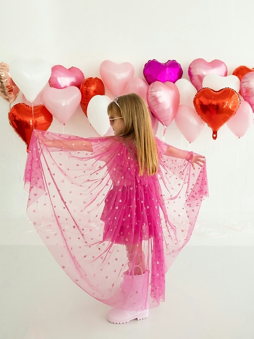 Image number 2 showing, Sweet Wink Glitter Heart Valentines Day Cape