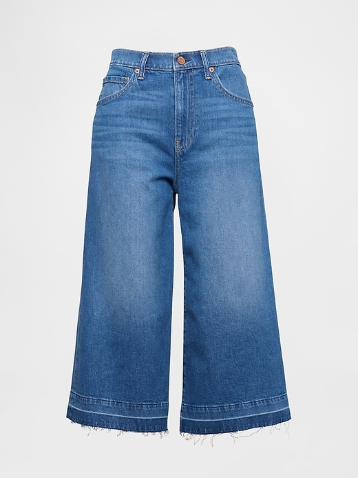 Image number 6 showing, High Rise Denim Culotte Jeans