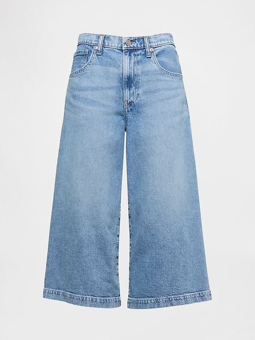 Image number 6 showing, High Rise Denim Culotte Jeans