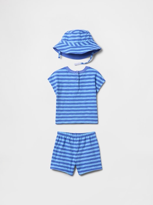 Image number 2 showing, Baby Organic Cotton Three-Piece Outfit Set