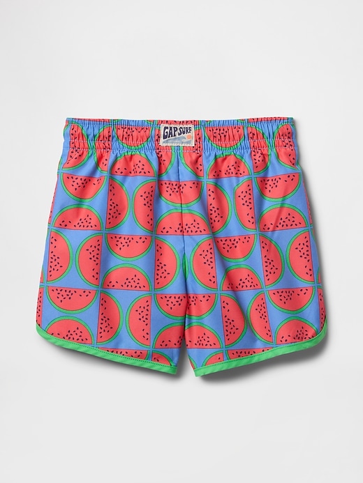 Image number 2 showing, Baby & Toddler Recycled Dolphin Hem Swim Trunks