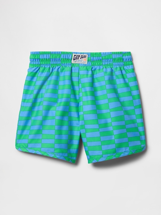 Image number 2 showing, Baby & Toddler Recycled Dolphin Hem Swim Trunks