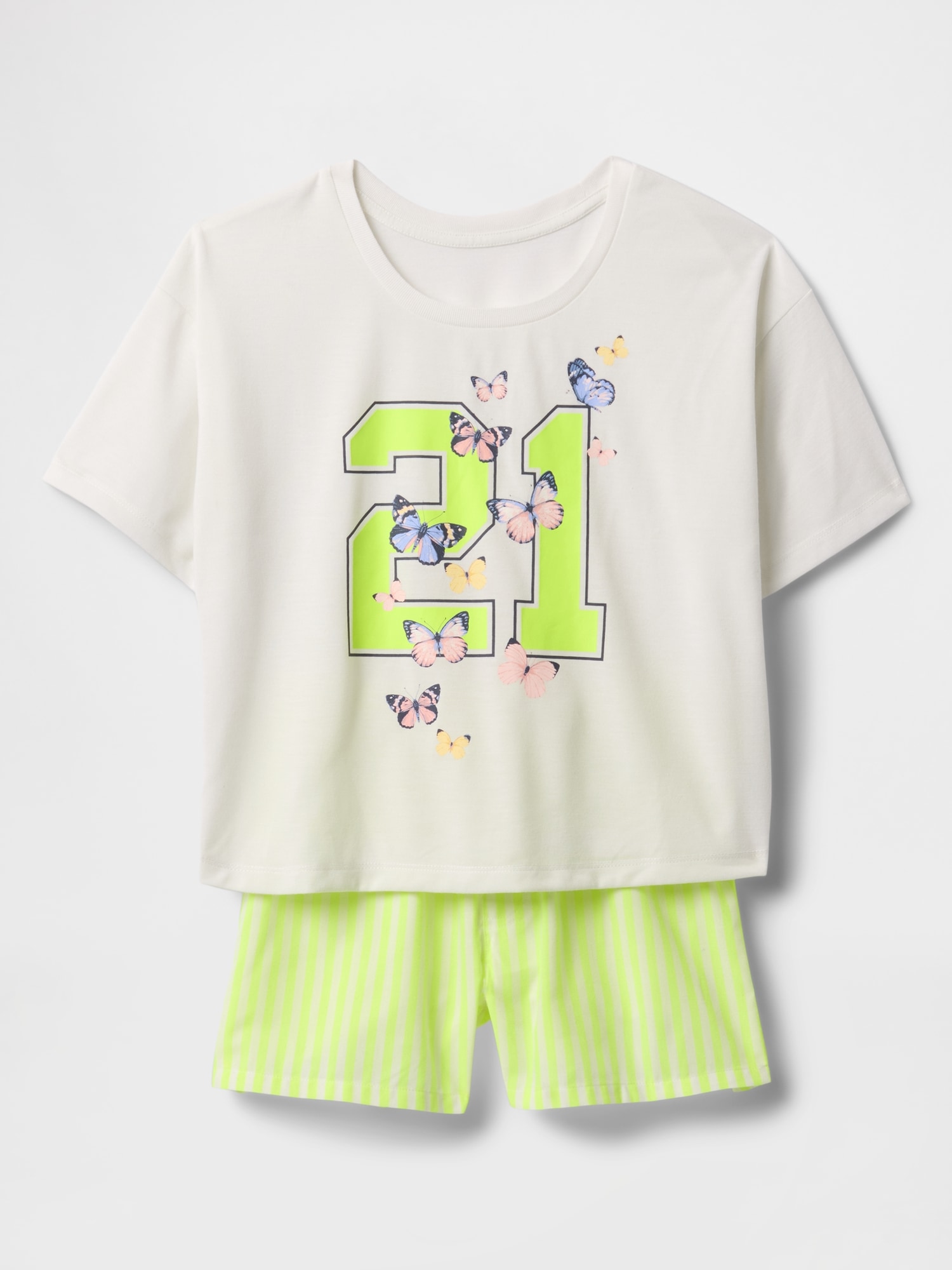 Kids Recycled PJ Shorts Set