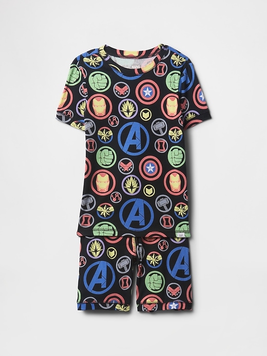 Image number 1 showing, Kids Organic Brushed Cotton Marvel PJ Set