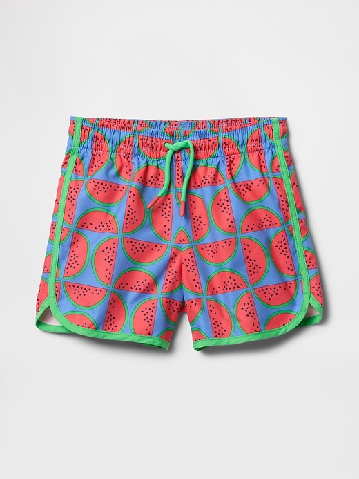 Image number 1 showing, Baby & Toddler Recycled Dolphin Hem Swim Trunks