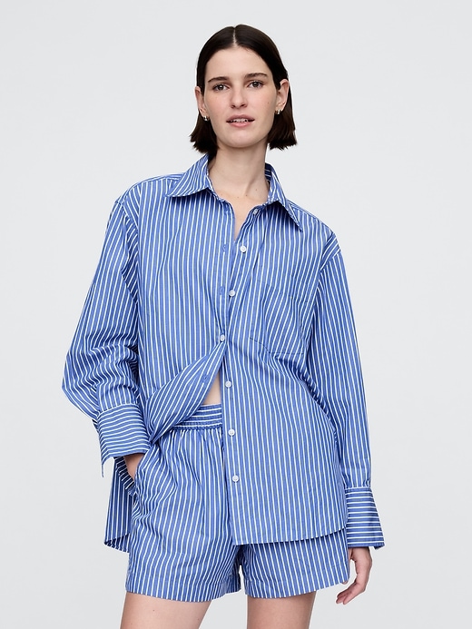 Image number 1 showing, Organic Cotton Poplin Big Shirt