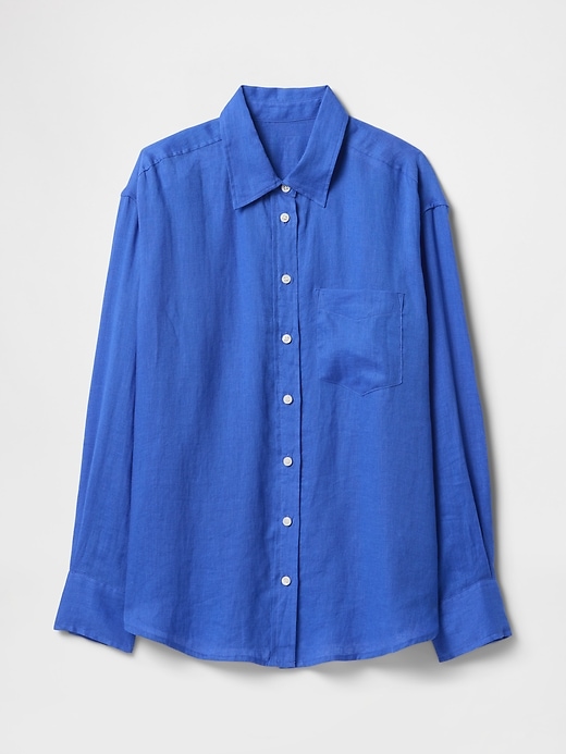 Image number 5 showing, 100% Linen Oversized Shirt