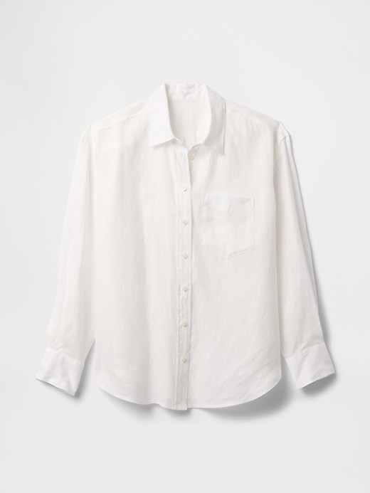 Image number 4 showing, 100% Linen Oversized Shirt