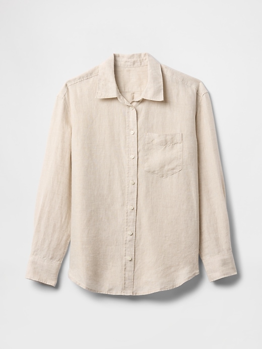 Image number 5 showing, 100% Linen Oversized Shirt